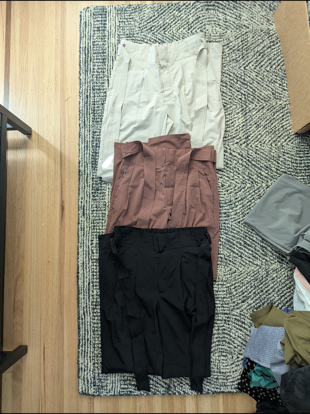 4 Pairs 4T Athleta Black, Mauve, Cream Skyline Pant II - Active Work Pants